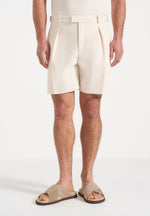 Marin - Tailored Pleated Shorts - Cream
