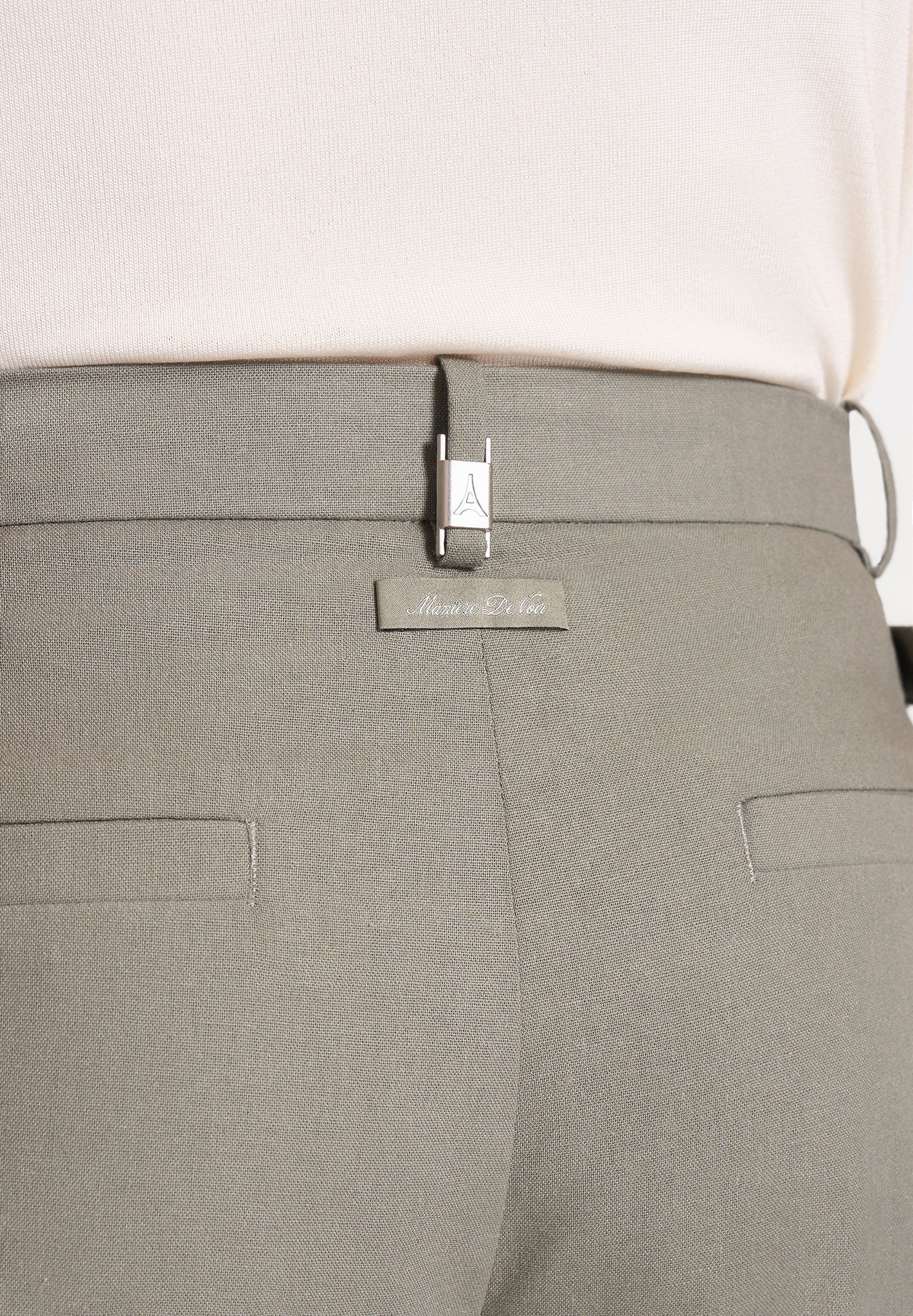 Dorian - Pleated Linen Pants - Khaki