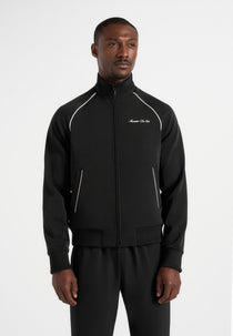 Signature Piped Track Jacket - Black