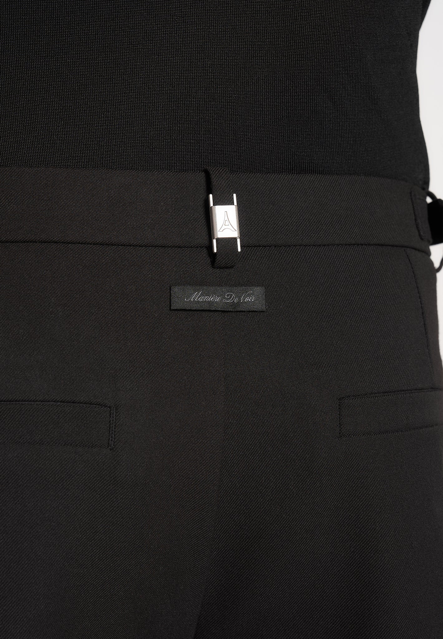 Marin - Tailored Pleated Shorts - Black