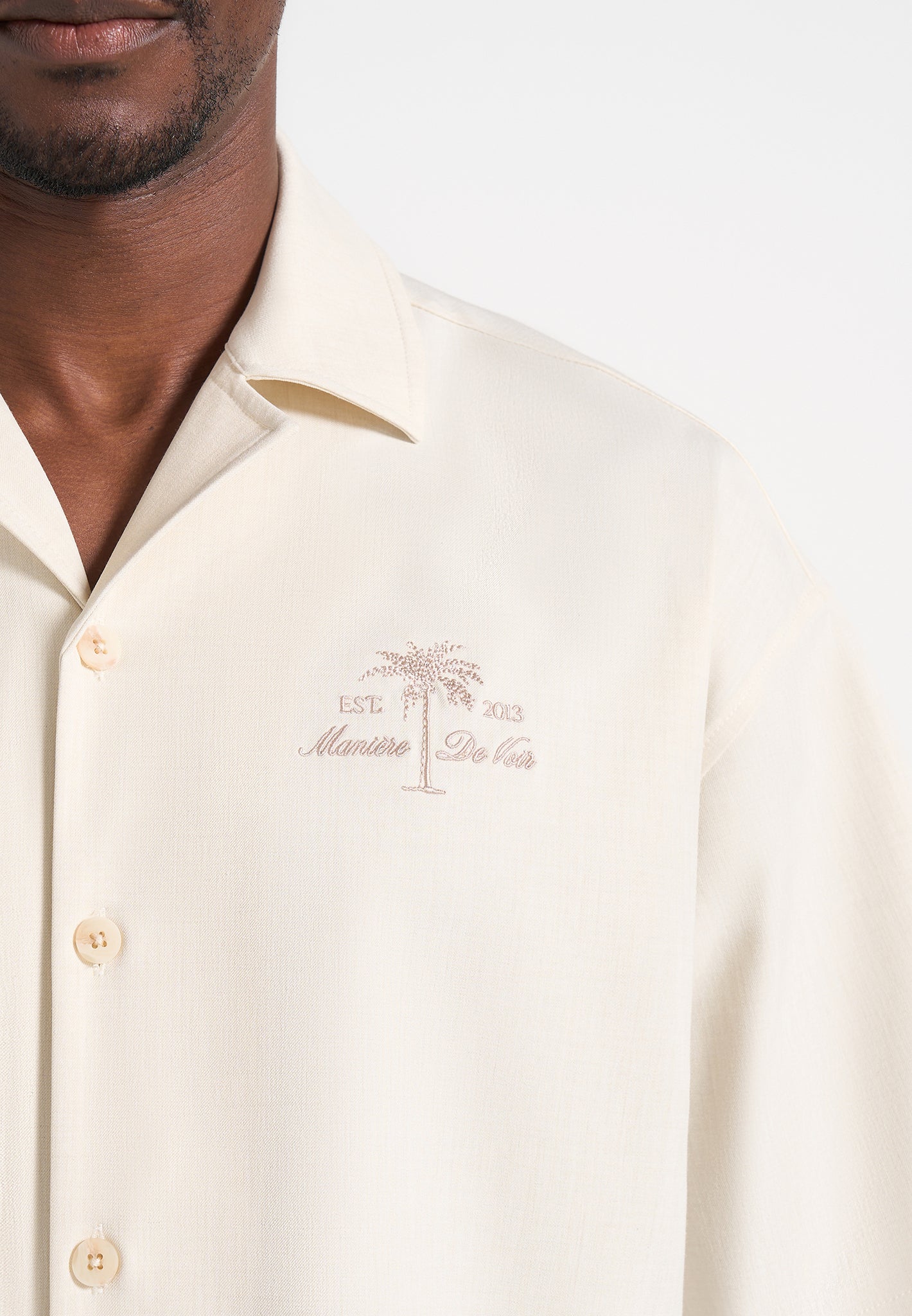 Alexis - Unisex Cote d'Azur Boxy Shirt - Cream