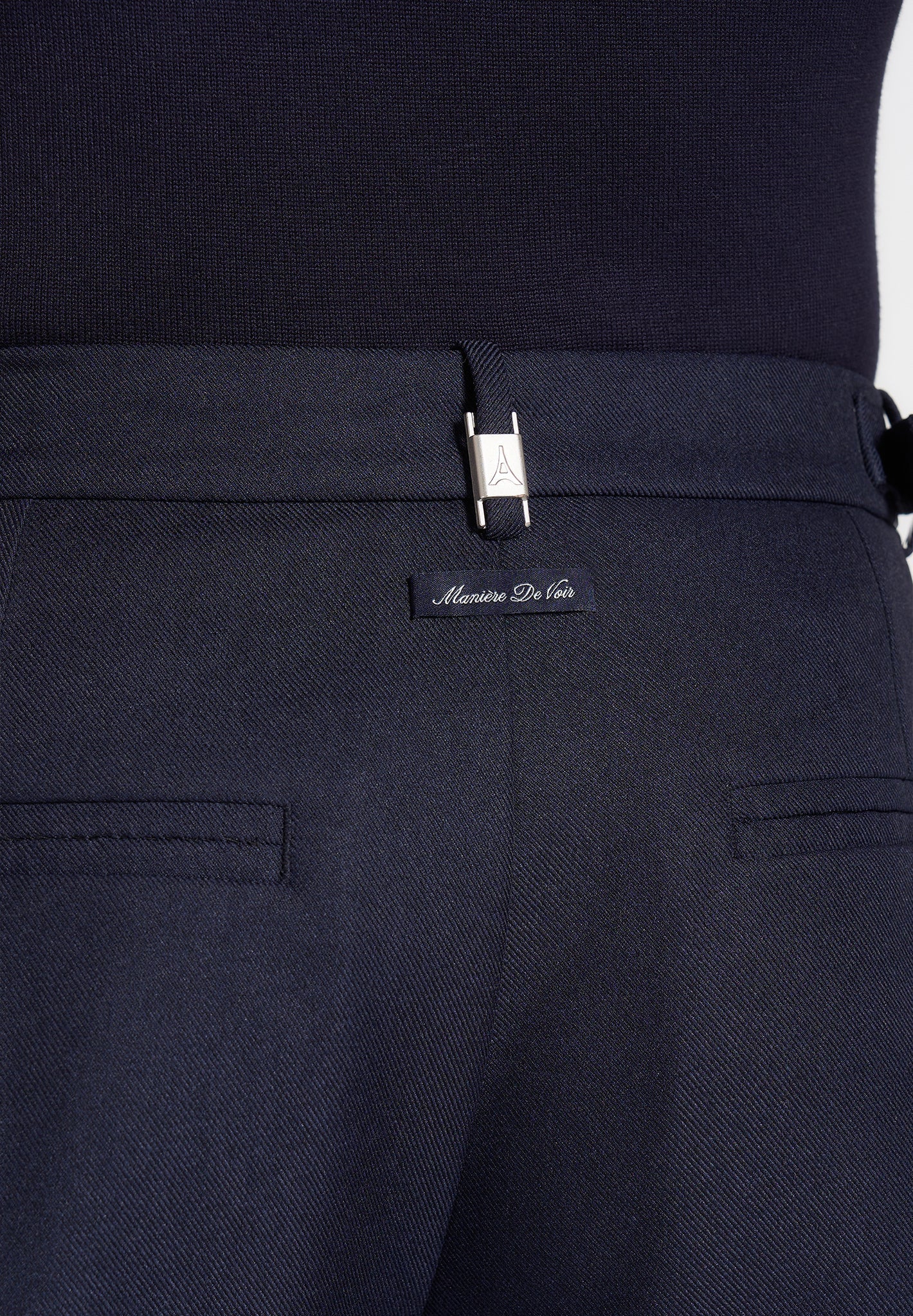 Marin - Tailored Pleated Shorts - Navy