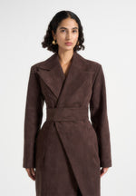 esma-suede-asymmetric-coat-with-cinch-belt-brown