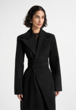 esma-suede-asymmetric-coat-with-cinch-belt-black