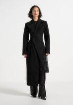 esma-suede-asymmetric-coat-with-cinch-belt-black
