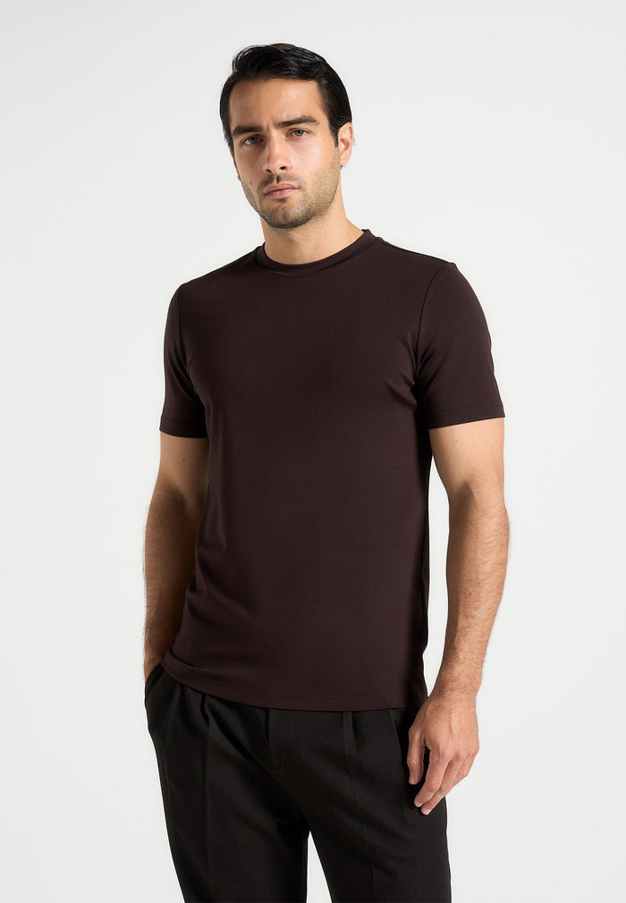armand-fitted-luxe-t-shirt-brown