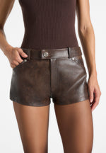 samia-vintage-mini-shorts-brown
