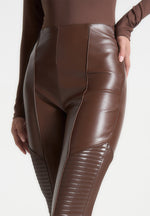 vegan-leather-gloss-ribbed-leggings-brown