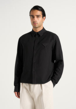 arlo-pinstripe-cropped-long-sleeve-shirt-black