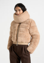 ama-plush-ribbed-jacket-with-neck-scarf-beige