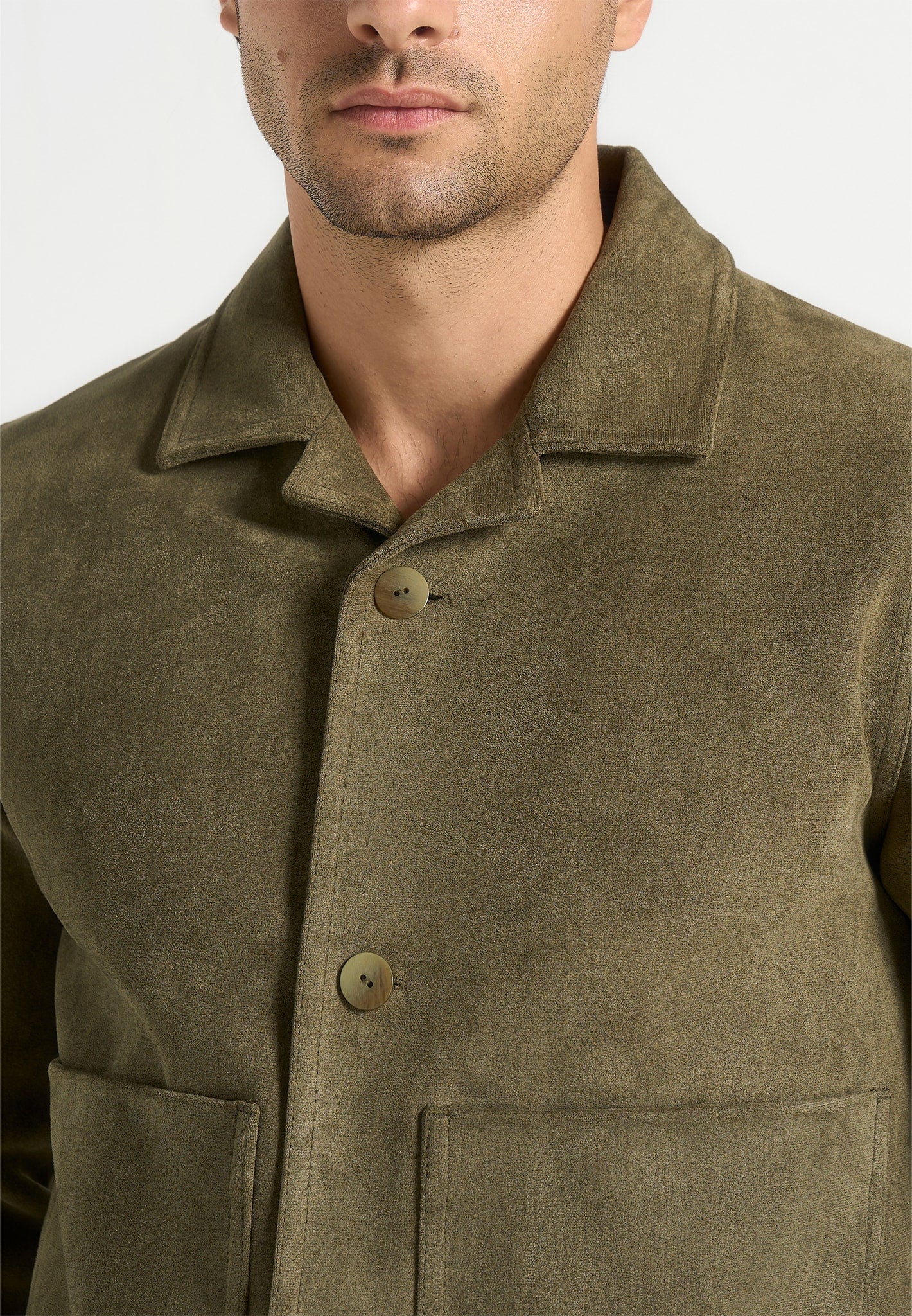 michel-suede-jacket-with-revere-collar-olive