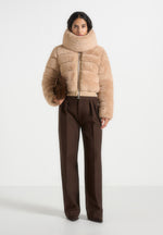 ama-plush-ribbed-jacket-with-neck-scarf-beige