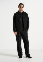 michel-suede-jacket-with-revere-collar-black