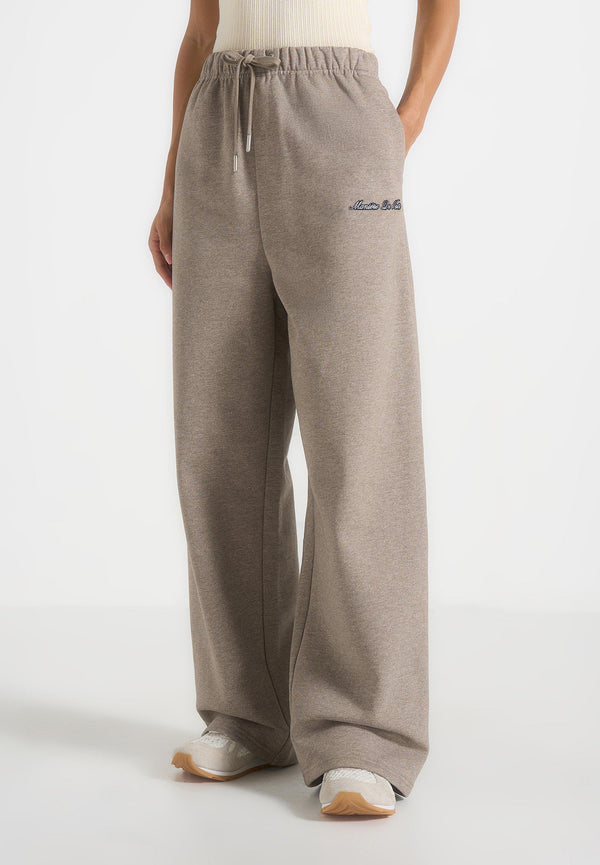 JS003 - Unisex Signature Wide Leg Sweatpants - Taupe