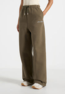 JS003 - Unisex Signature Wide Leg Sweatpants - Olive
