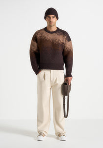 Yani - Ombre Wool Crewneck Sweater - Brown