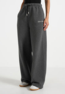 JS003 - Unisex Signature Wide Leg Sweatpants - Charcoal Grey