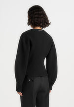 Aya - Wool Hourglass Jacket - Black