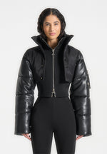 vegan-leather-and-nylon-layered-puffer-jacket-black