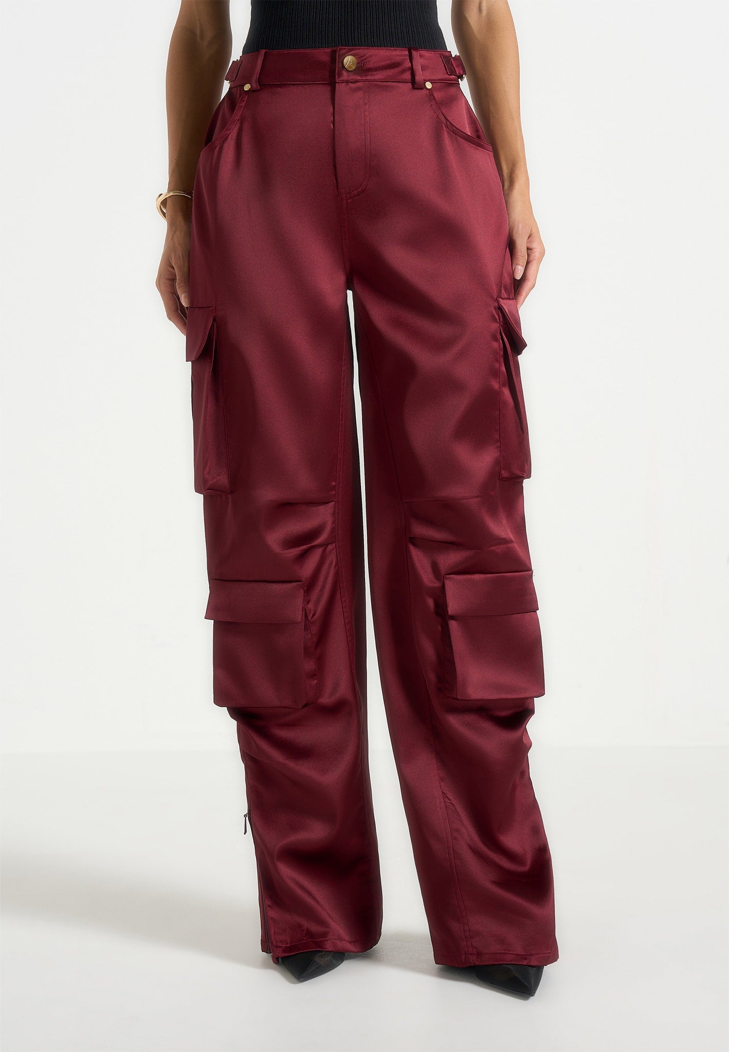 emilie-satin-high-waisted-cargo-pants-wine-red