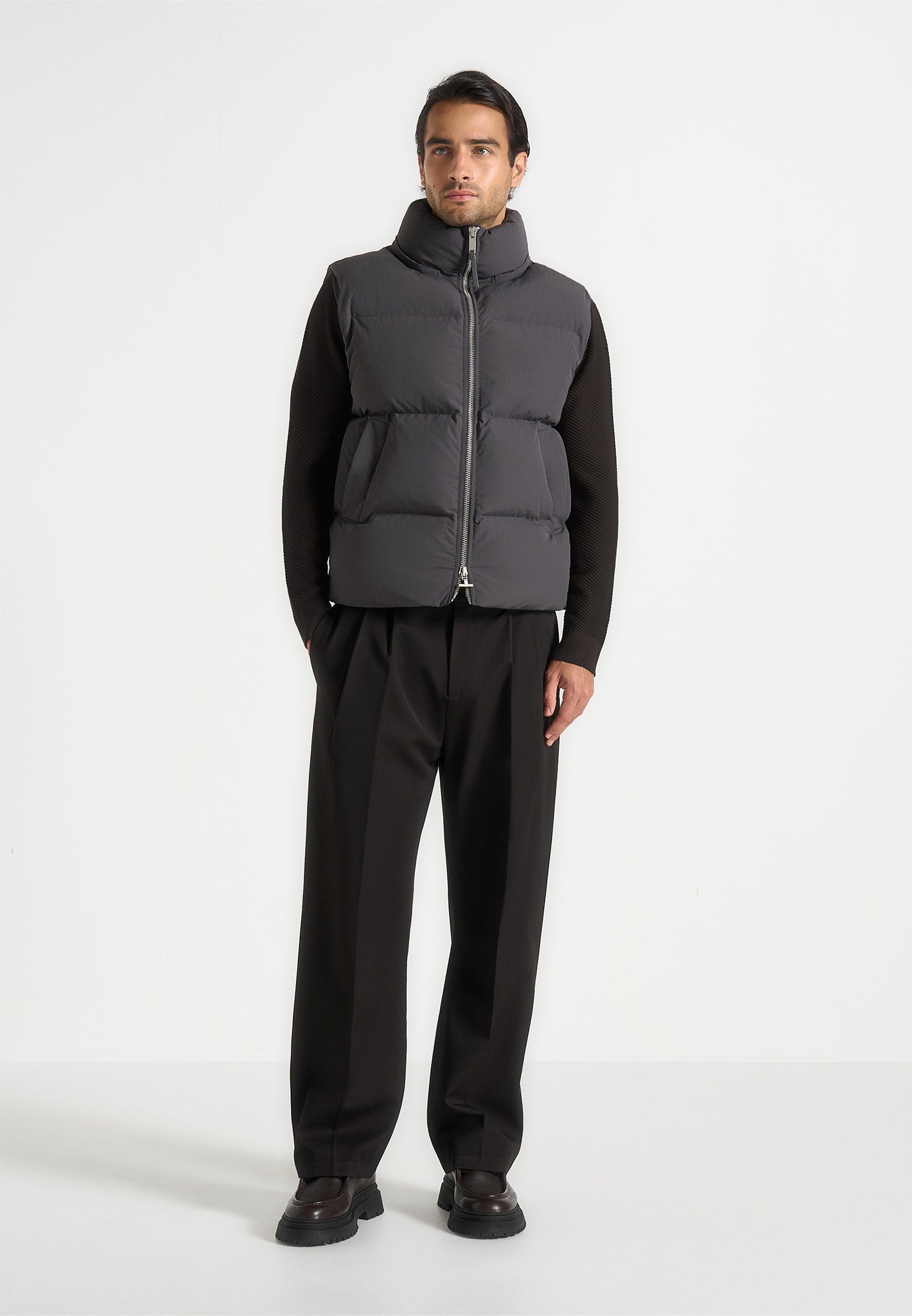 Eric - 2-in-1 Puffer/Gilet Jacket - Grey