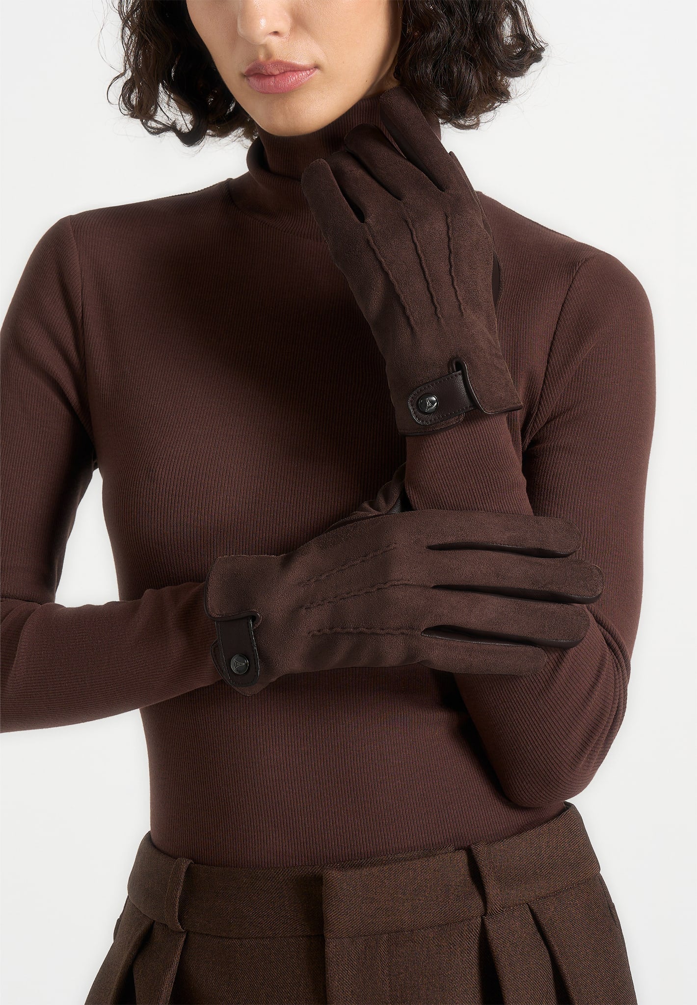 Mario - Suede Gloves - Brown 