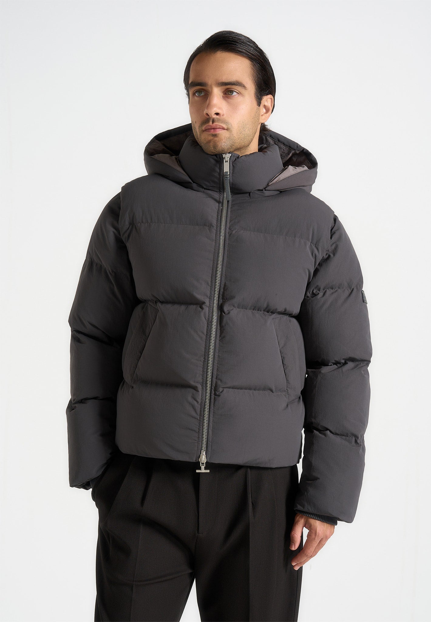 Eric - 2-in-1 Puffer/Gilet Jacket - Grey