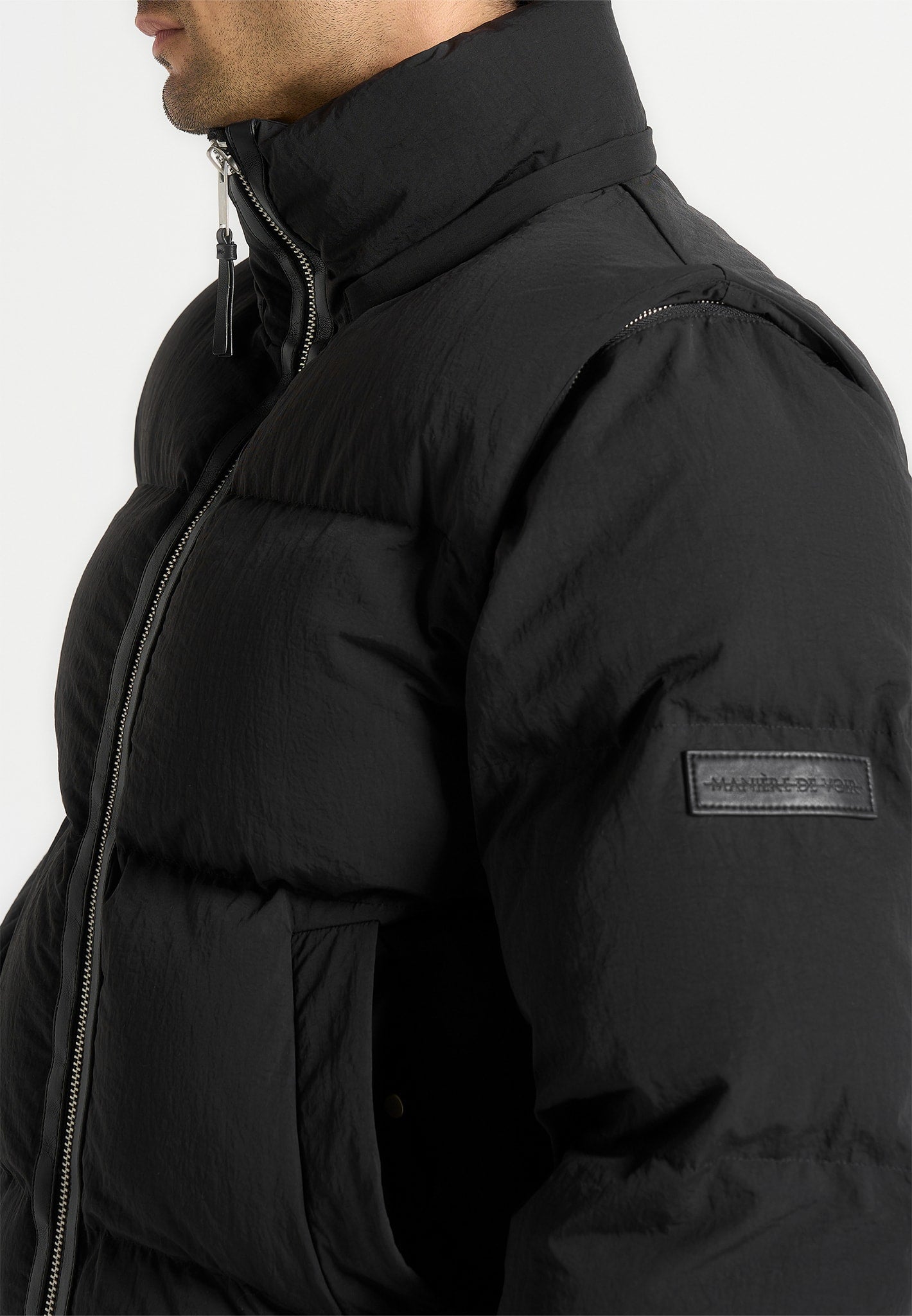 Eric - 2-in-1 Puffer/Gilet Jacket - Black