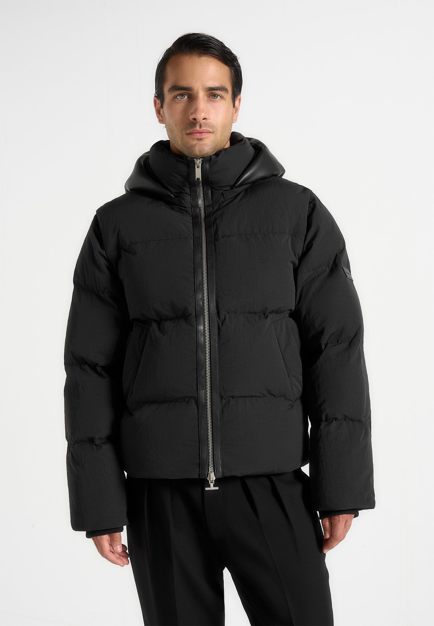Eric - 2-in-1 Puffer/Gilet Jacket - Black 