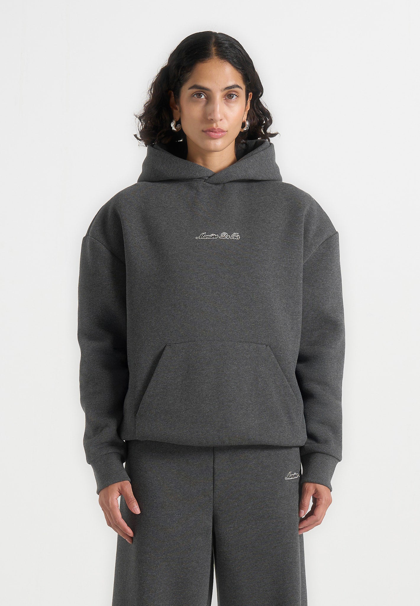JS001 - Unisex Signature Relaxed Fit Hoodie - Charcoal Grey