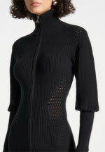 chunky-knit-contour-jumper-dress-black