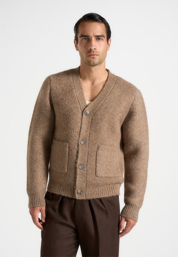 Aldo - Wool Knit Cardigan - Taupe