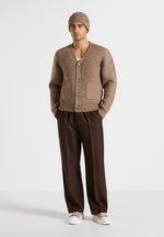 Aldo - Wool Knit Cardigan - Taupe