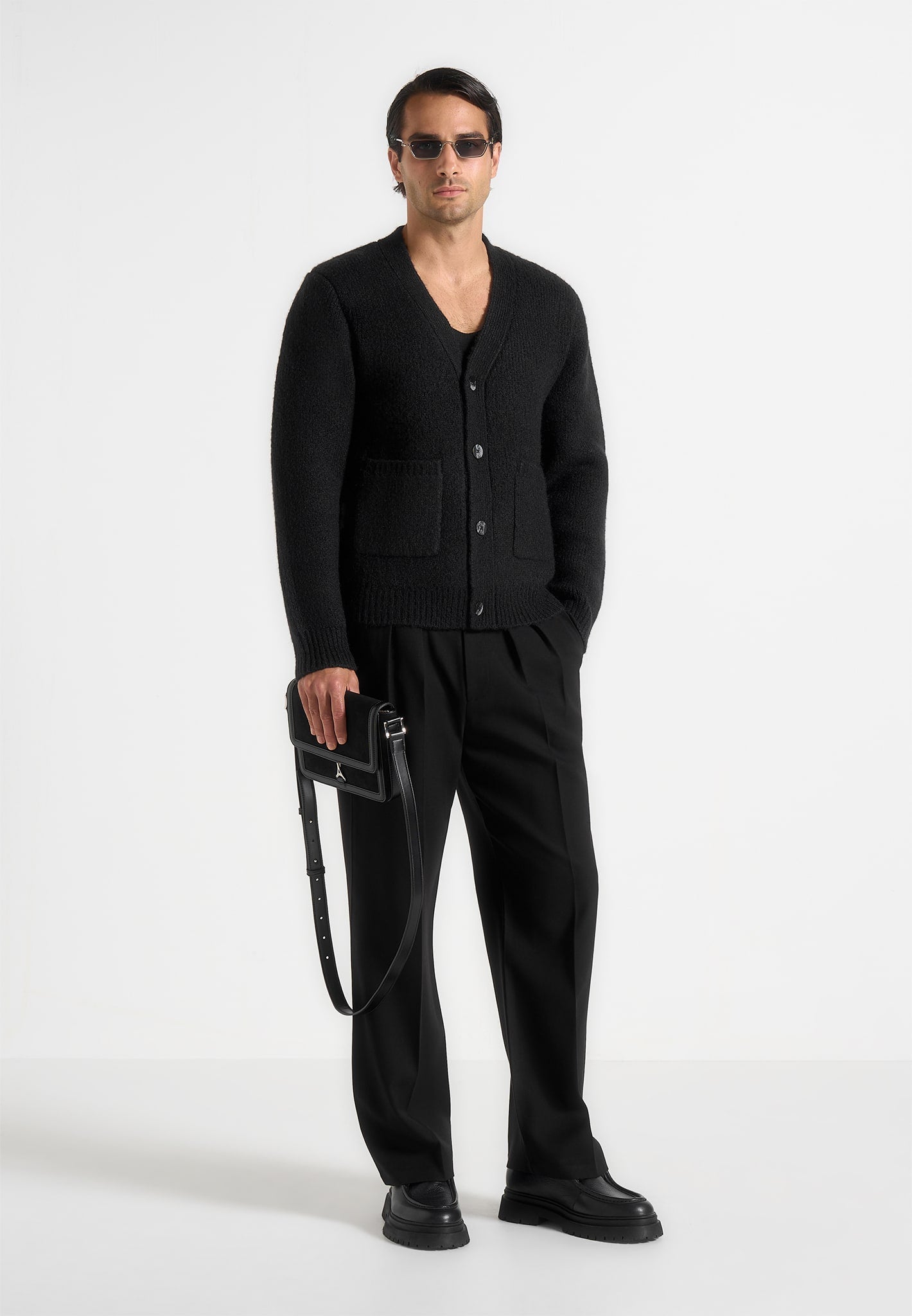 Aldo - Wool Knit Cardigan - Black 