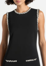 Cia - Embellished Sheath Mini Dress - Black