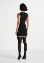 Cia - Embellished Sheath Mini Dress - Black