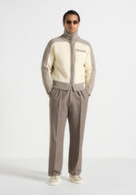 rene-colour-block-zip-through-cardigan-cream-beige