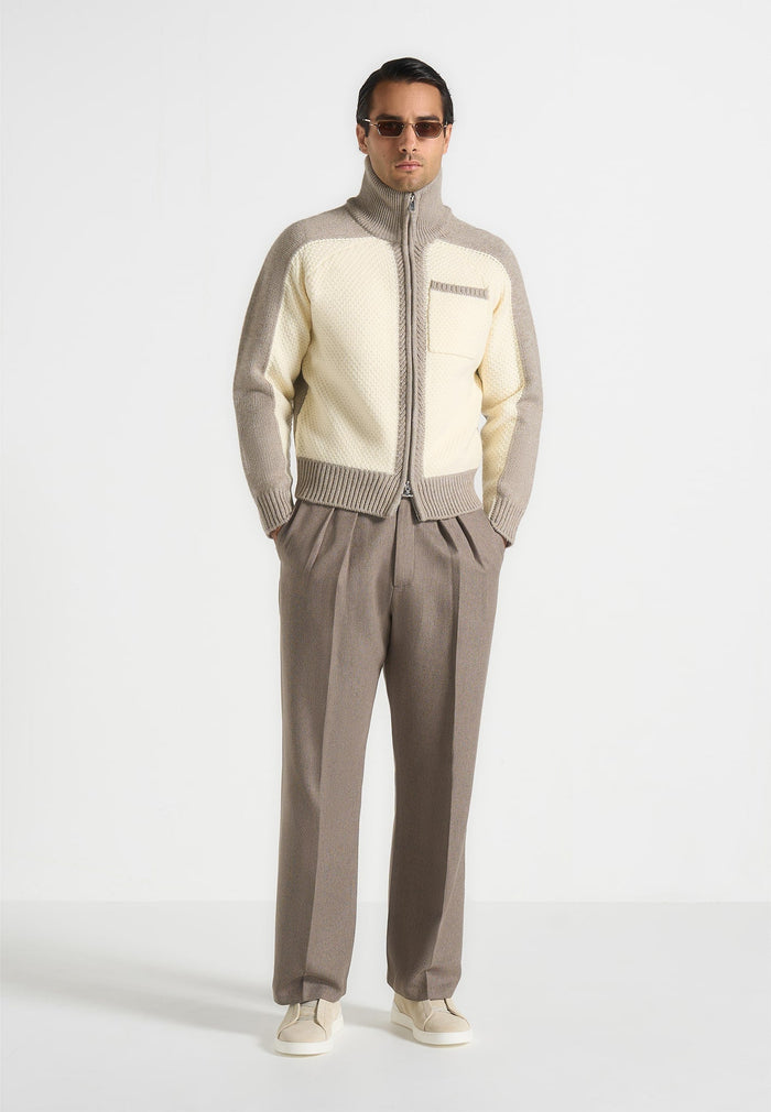 rene-colour-block-zip-through-cardigan-cream-beige