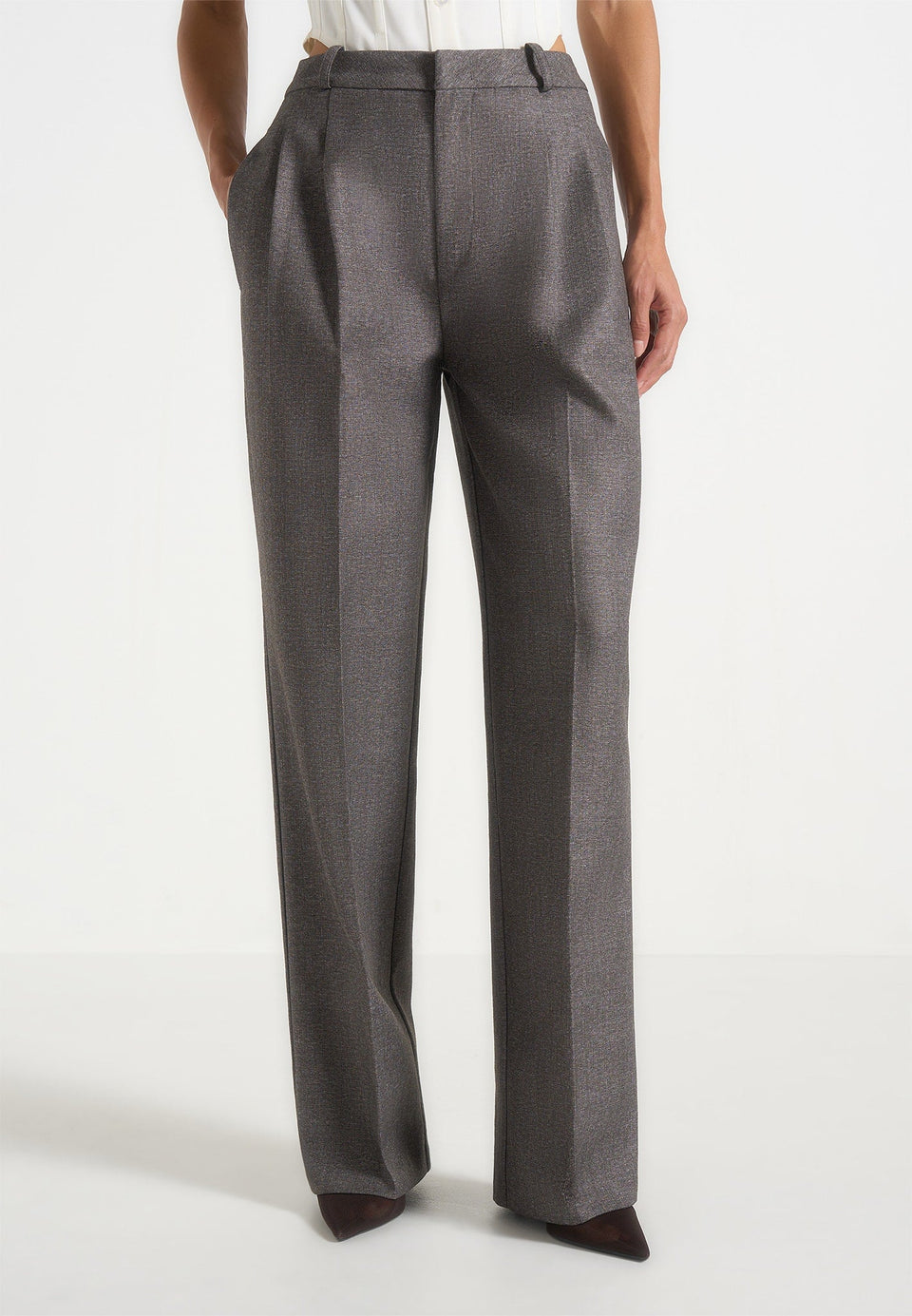 julie-speckled-tailored-twin-pleat-trousers-grey-speckle