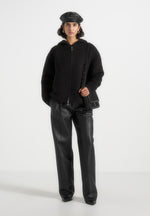 eden-unisex-ribbed-knit-zip-up-hoodie-black