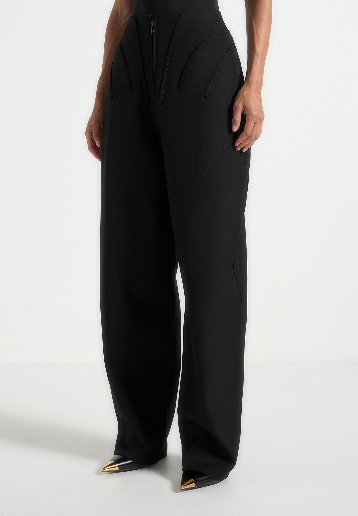 rena-high-waisted-corset-sculptural-trousers-black