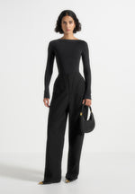 rena-high-waisted-corset-sculptural-trousers-black
