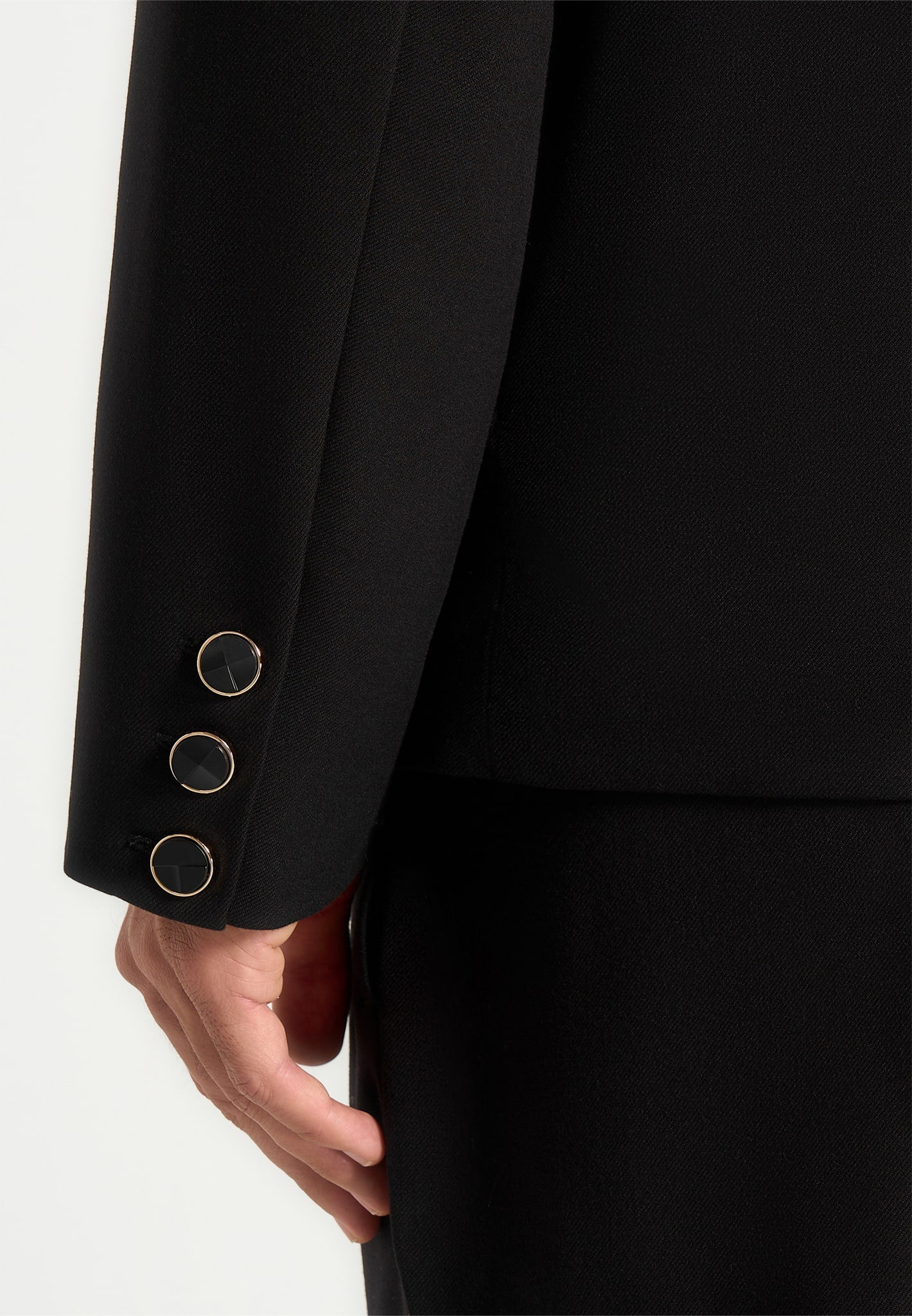 Didier - Double Breasted Tailored Suit Jacket - Black