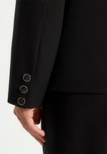 Didier - Double Breasted Tailored Suit Jacket - Black