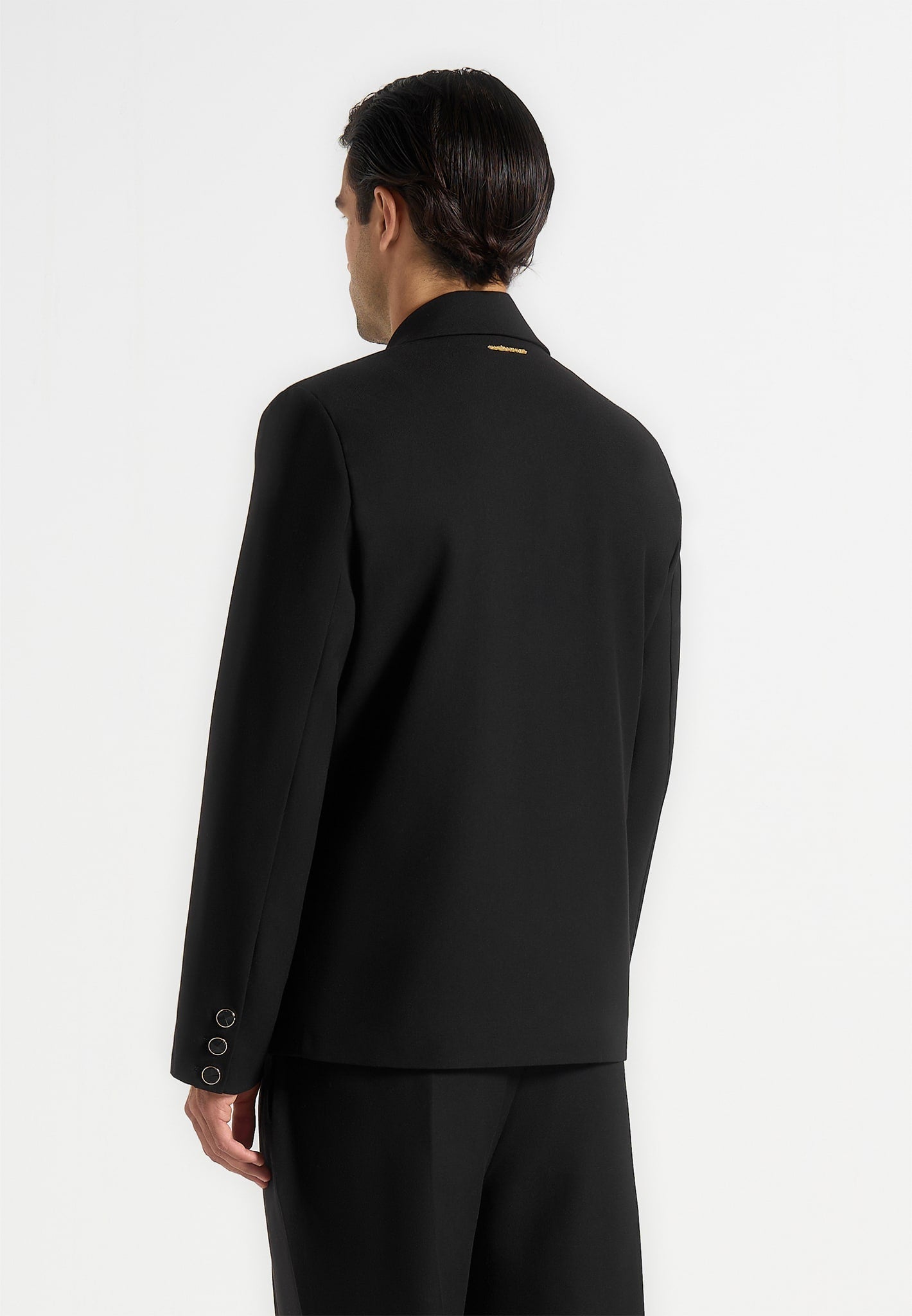 Didier - Double Breasted Tailored Suit Jacket - Black