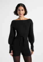 raya-off-shoulder-knitted-playsuit-with-belt-black
