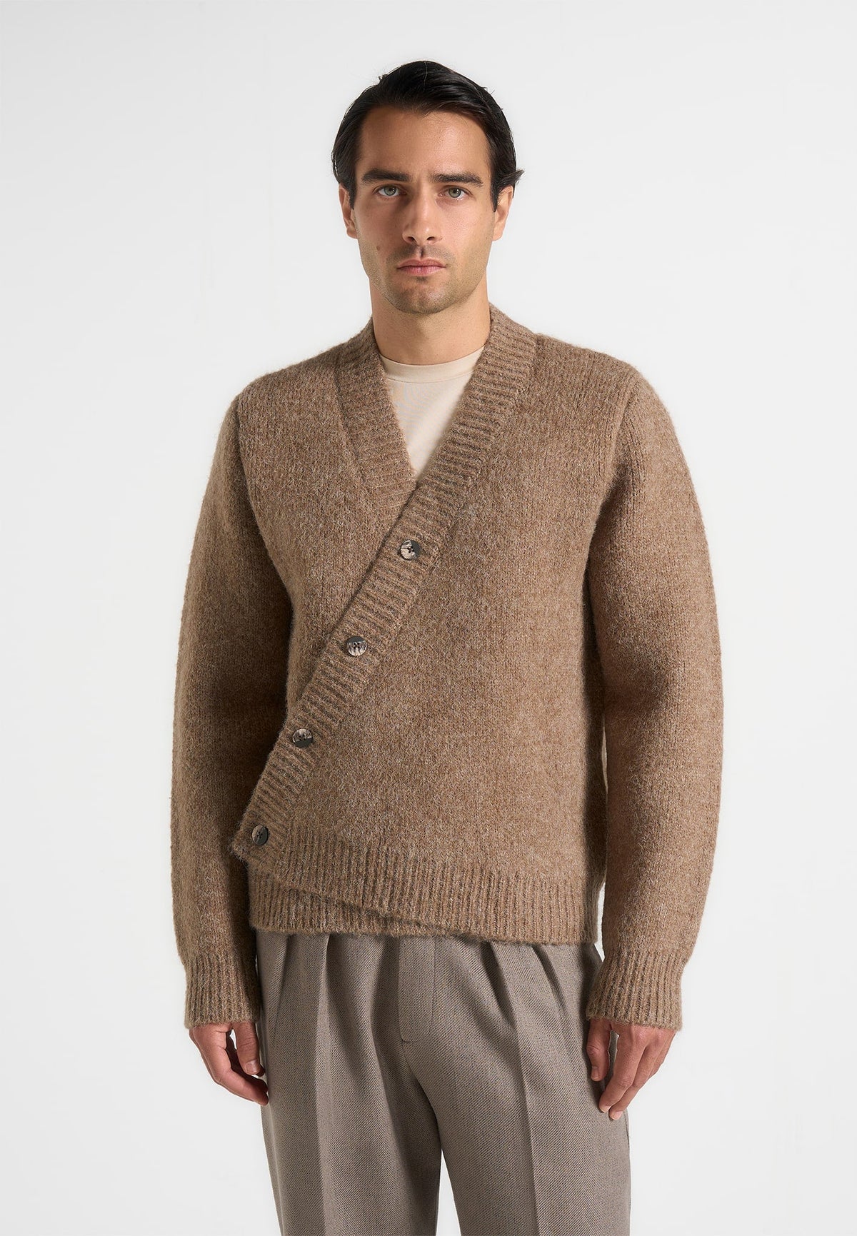 dani-unisex-asymmetric-brushed-wool-knit-cardigan-taupe