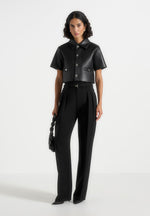 dory-leather-cropped-shirt-black