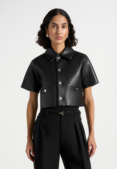 dory-leather-cropped-shirt-black
