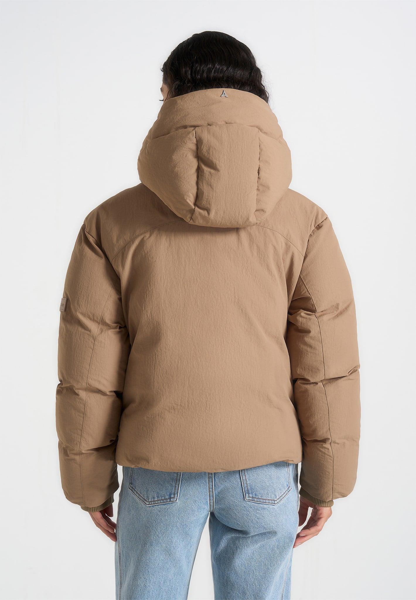Casey - Unisex Minimal Raglan Puffer Jacket - Taupe